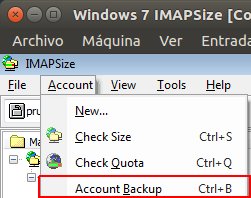 Cuenta backup IMAPSize